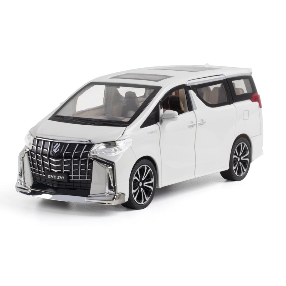 

1/24 Toyota Alphard MPV литые металлические литые машинки модель игрушечные машинки инерционные звук и свет для детей мальчик игрушки подарок белый