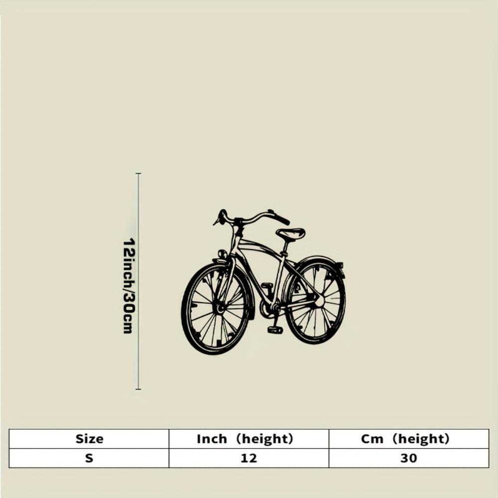 Vintage Bicycle Metal Wall Art, Classic Bike Silhouette, Retro Iron Decor for Living Room, Cycling Enthusiasts, Rust-Proof, Easy Hang