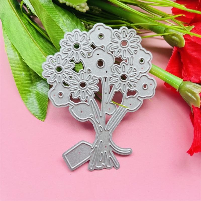 Flower Label Metal Cutting Dies Scrapbooking Decorative Embossing Paper Cards