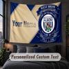 Custom Name Text Tapestry,West Bromwich Albion Decorative Wall Hanging, Background Tapestry For Home Bedroom