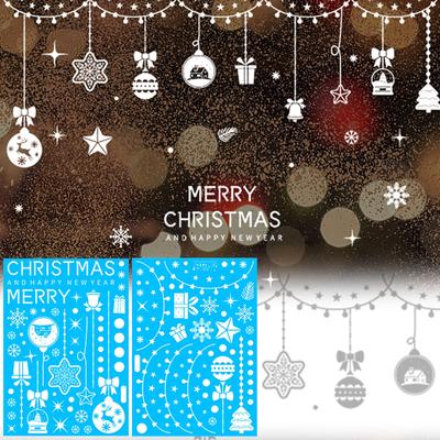 Christmas Stickers Shopping Mall Window Stickers Children's Room Stickers Wall Stickers Set Christmas Decoration