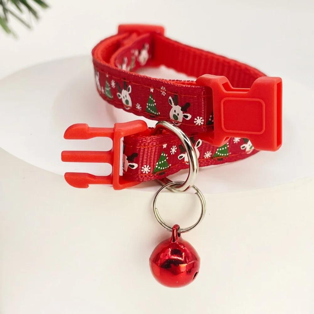 Christmas Safety Buckle Dog Collars Snowflake Tree Christmas Pet Collar Adjustable Collar Cat Collar Pet Accessories Wholesale