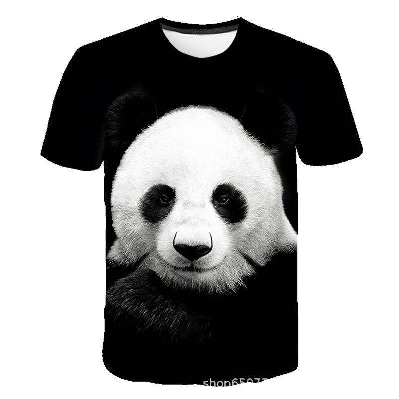 Summer Round Neck 3D Animal Print Top Fashionable Casual Short Sleeved Men's T-shirts