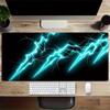 Large Multi-Size Non-Slip Rubber Base Lightning, Electric, Thunder Mouse Pad, Stitched Edges Keyboard Desk Mat for School, Office, Home, Gif