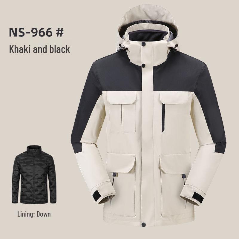 Custom Camouflage Three-in-One Jacket with Logo, Men's/Women's Fleece Workwear for Autumn/Winter, Made-to-Order with Custom Printing