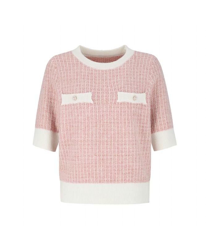 SOUP Tweed Half Sleeve Sweater (Sa3Sk3A)