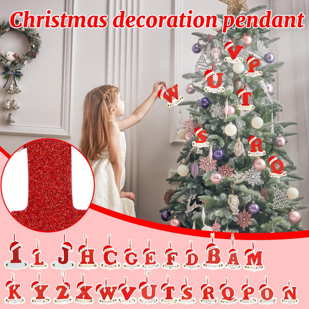 2D Christmas Decoration Pendant Christmas Tree Tag Theme Party Crafts Ornament