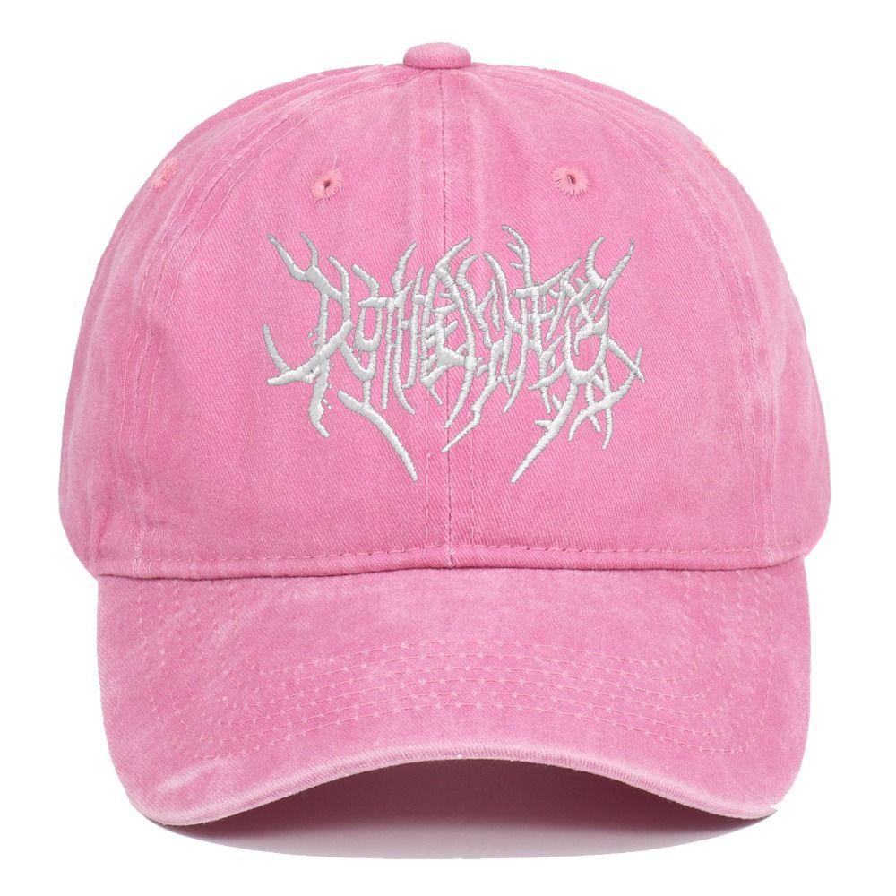 Visiera Ricamo Berretti da Baseball Regolabile Gotico Street Punk Berretti da Baseball Lavati Hip-hop Cappelli Parasole