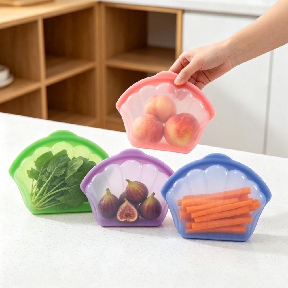 Shell Shape Fresh Keeping Bag Food Grade Food Packaging Bag Simple Freezer Bag  for Kitchen