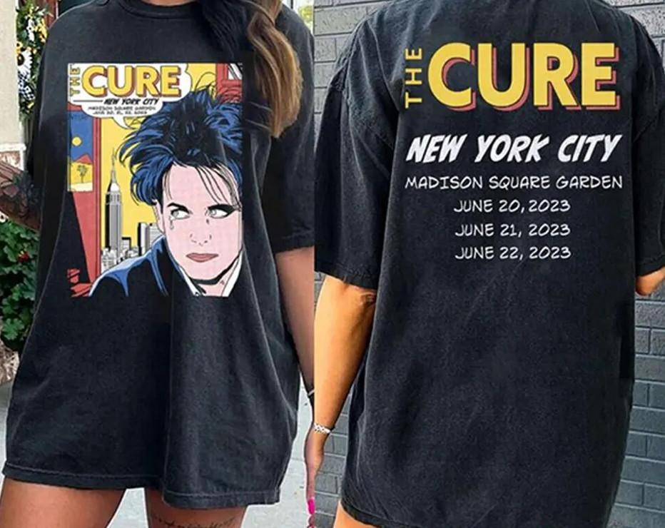 Футболка The Cure New York City World Tour 2023, Футболка The Cure Tour, Унисекс Футболка S