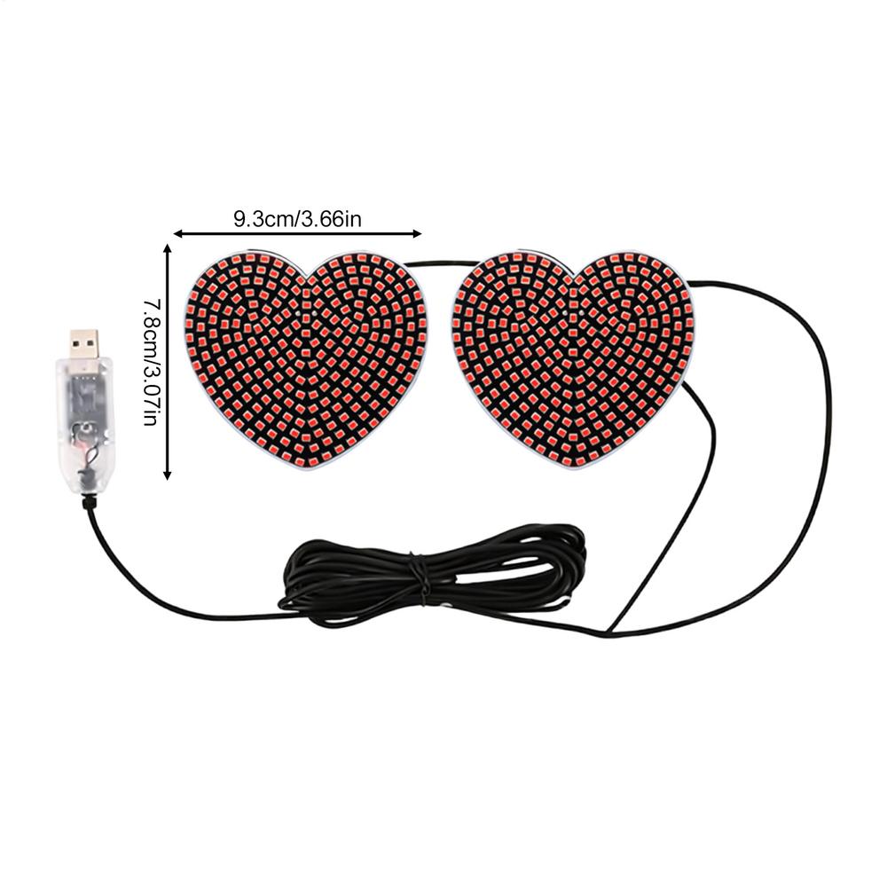 Led Light For Car Window Love Heart Shape Vehicle Decor Auto Interior Atmosphere Light For SUV RV Sedan Truck Minivan Van