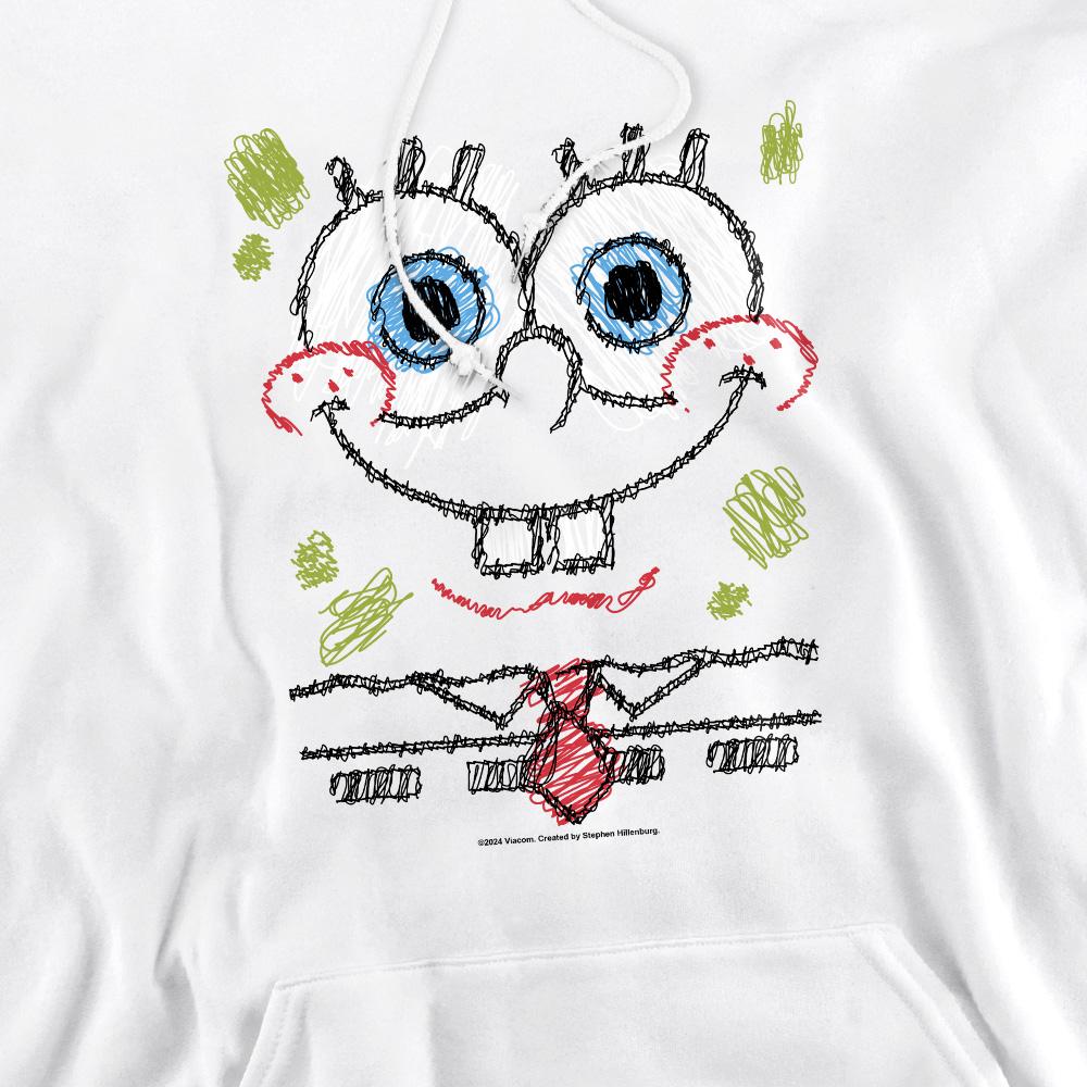 SpongeBob SquarePants Mens Scribble Smile Hoodie