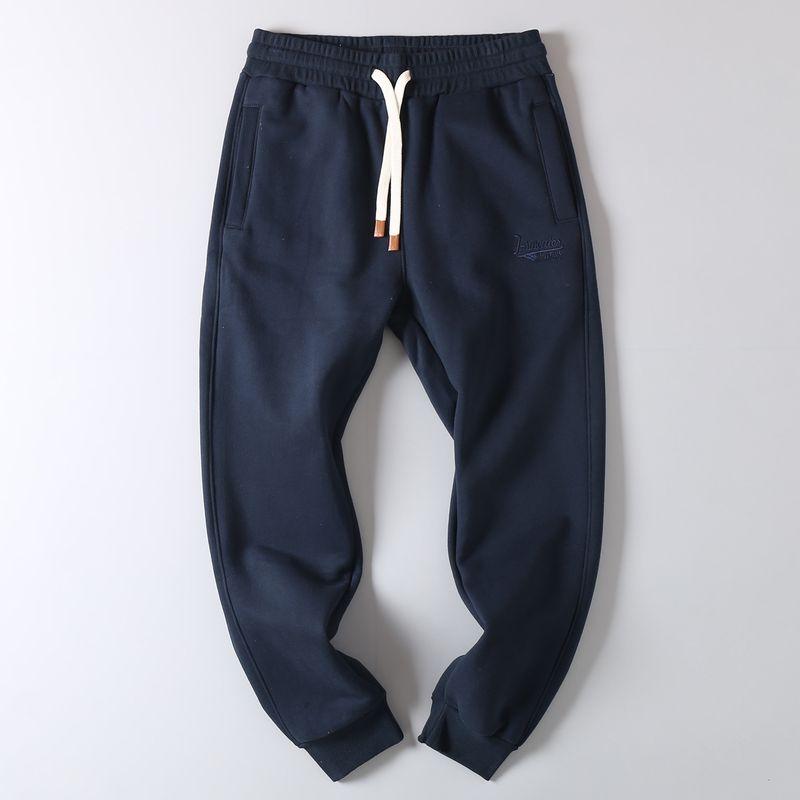 400g Heavyweight Pearl Velvet Multi-Needle Embroidery Warm Sports Casual Cotton Pants Autumn and Winter Unisex Fleece Jogger Pants