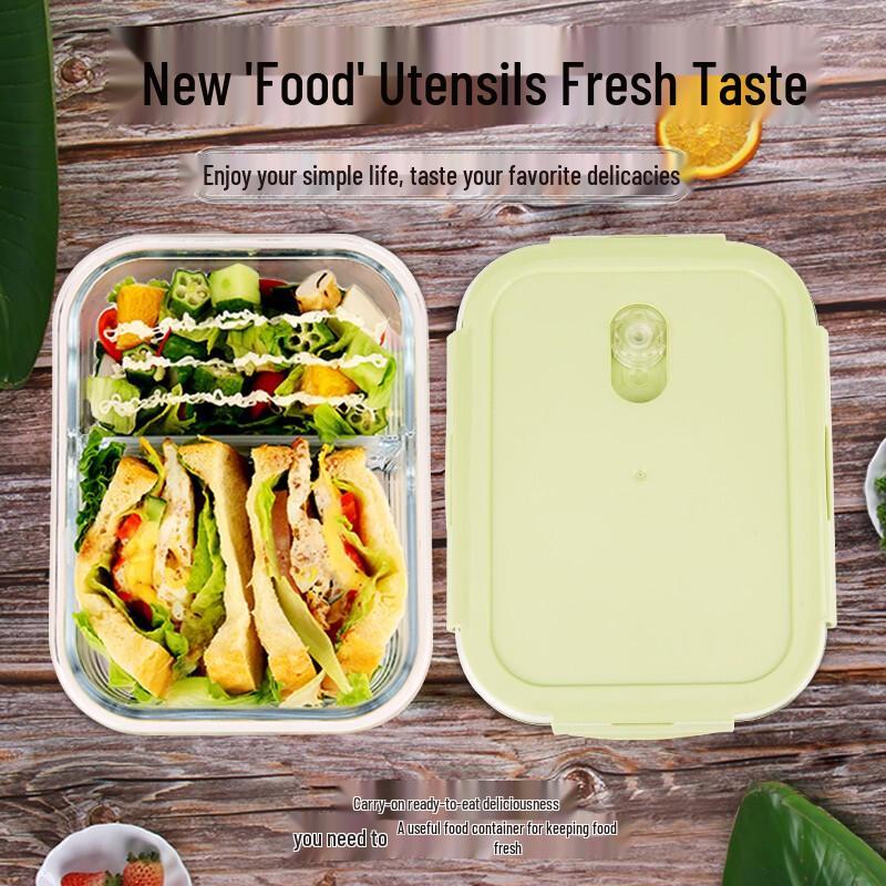 Dermas Heat-Resistant Glass Lunch Box Set