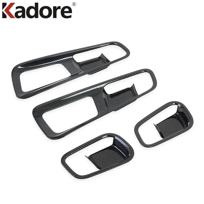 Car Ide Inner Door Handle Bowl Cover Trim For Hyundai Venue      2024 Carbon Fiber Interior Accessories