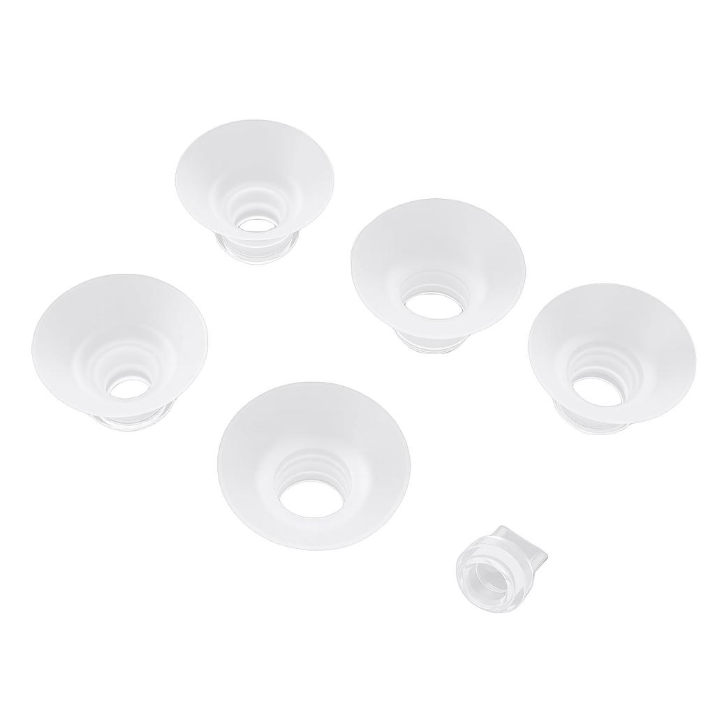 5 Pcs Duckbill Valves Flange Inserts Kit 13 15 17 19 21mm Pump Parts Replacement for Electric Pumps
