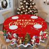 Tablecloth Round Vintage Polyester Cover Protector Round Christmas Table Cloth For Fall Thanksgiving Winter Holiday Kitchen