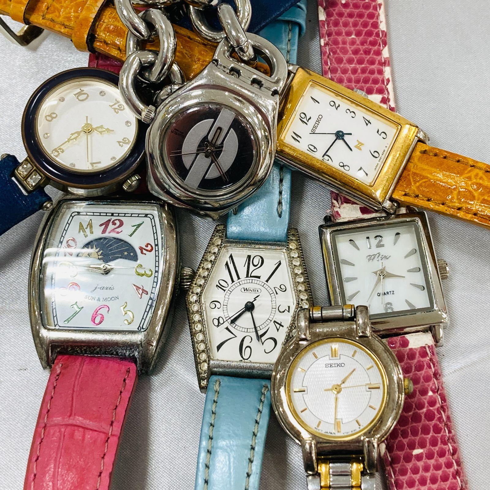 Used A [Bulk sale] SEIKO V701-1791 4N21-5340 Swatch J-AXIS FL27 Wintex Irony Irony Quartz Operation not confirmed Junk item Ladies Parts removal