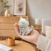 3D Printed Cat Statue, Sitting Cat Figurine with Bow, Collectible Cute Kitten Sculpture, Tabletop Decoration Gift for Cat Lovers