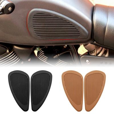 2 Stücke Motorrad Motorrad Tank Knie Pad Retro Gas Kraftstoff Tank Gummi Aufkleber Pad Protector Mantel Teil Klassische