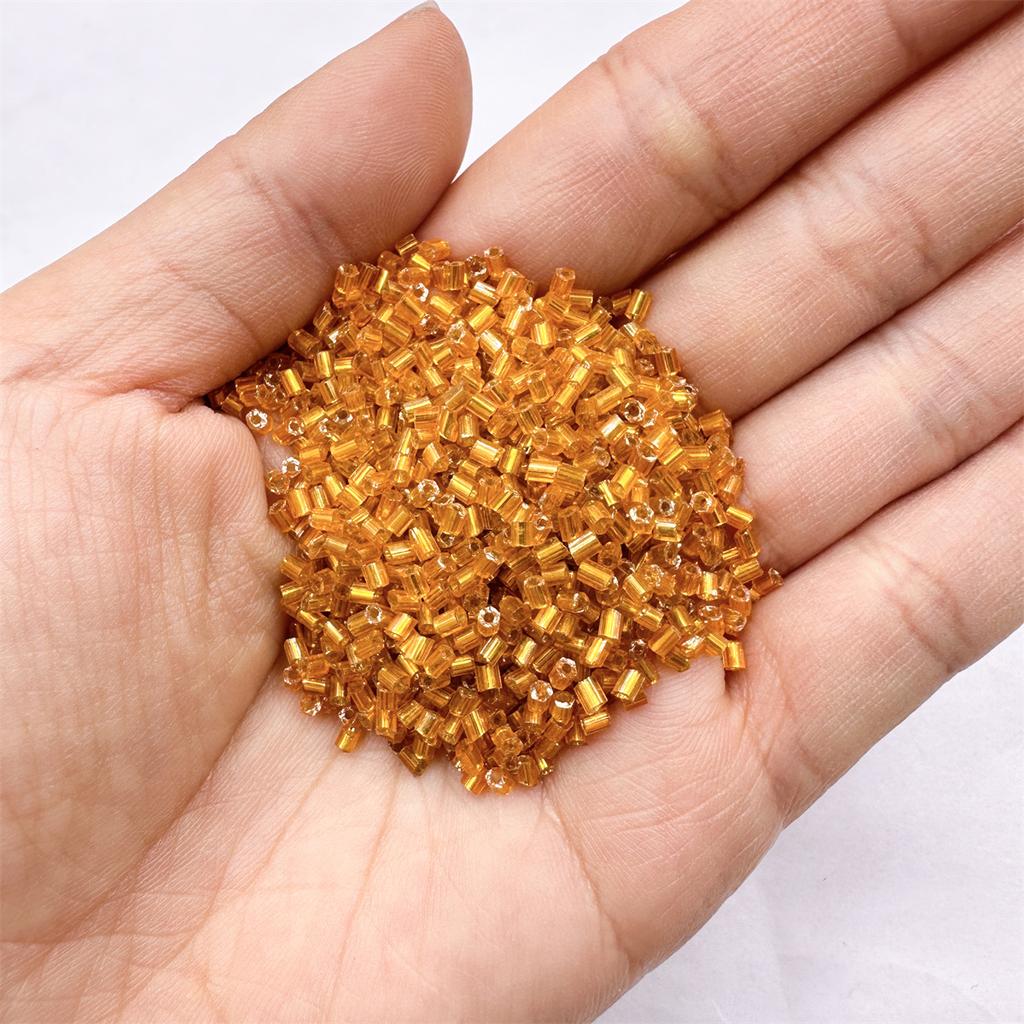 1000Pcs 2mm Bead Bracelet Beading Chain Beads Glass Tube