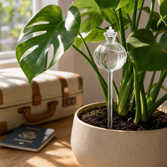Cactus Self Watering Bulb, Vacation Automatic Plant Watering Tool, Planter Insert Self Watering Sphere for Indoor Outdoor Potted Plants Garden