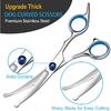 5 in 1 Upgraded Thicken Dog Grooming Scissors, Professional Dog Scissors for Grooming with Safety Round Tips, Lengnoyp Stainless Steel Thinning