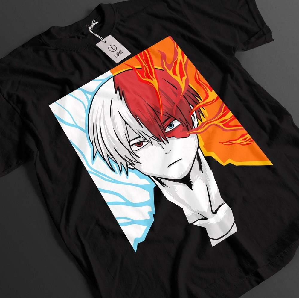 My Hero Academia Shirt Shoto Todoroki Tshirt Deku All Might Top MHA Unisex Tee