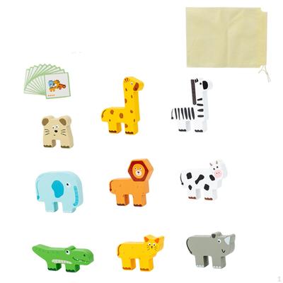 Wooden Stacking Toys Educational Balancing Activity Motor Skills Balance Game Animal Blocks