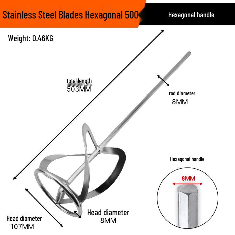 Multi-Function Electric Hammer Drill with Mixer Rod for Dust, Cement, Paint, and Putty Applications