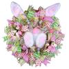 Easter Wreaths for Front Door, Rabbit Wreaths with Bunny Ears, Spring Easter Wreaths Rabbit Garland Less