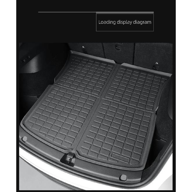 For Tesla Model Y Trunk Mat TPE Front And Rear Trunk Mats Car Interior Accessories Protective Pad ModelY 2024