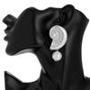 2Pcs Non-Tarnish Ocean Style Conch Earrings Simulated Pearl Geometry Shape for Women Anniversary Jewelry Gifts