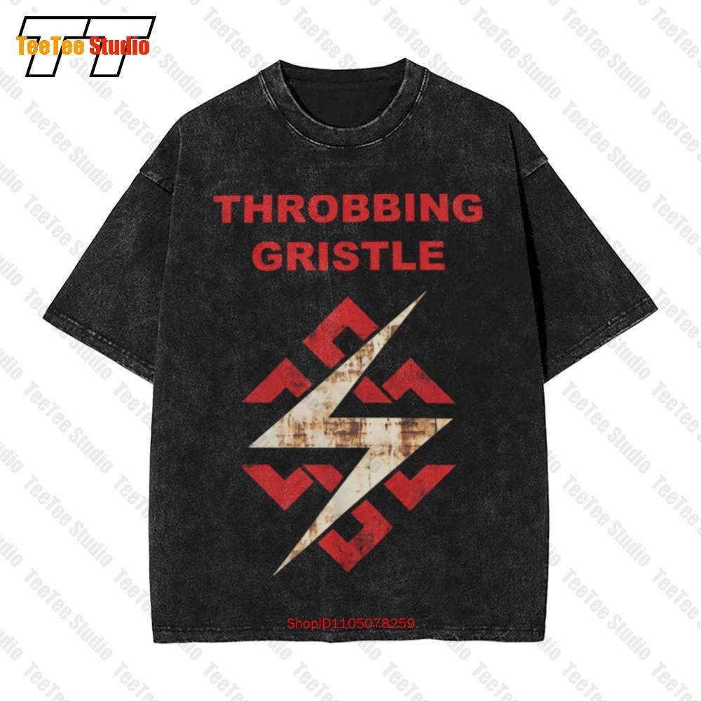Throbbing Gristle Throbbing Gristle Flash Knot Logo Vintage Oversized TShirt VN S