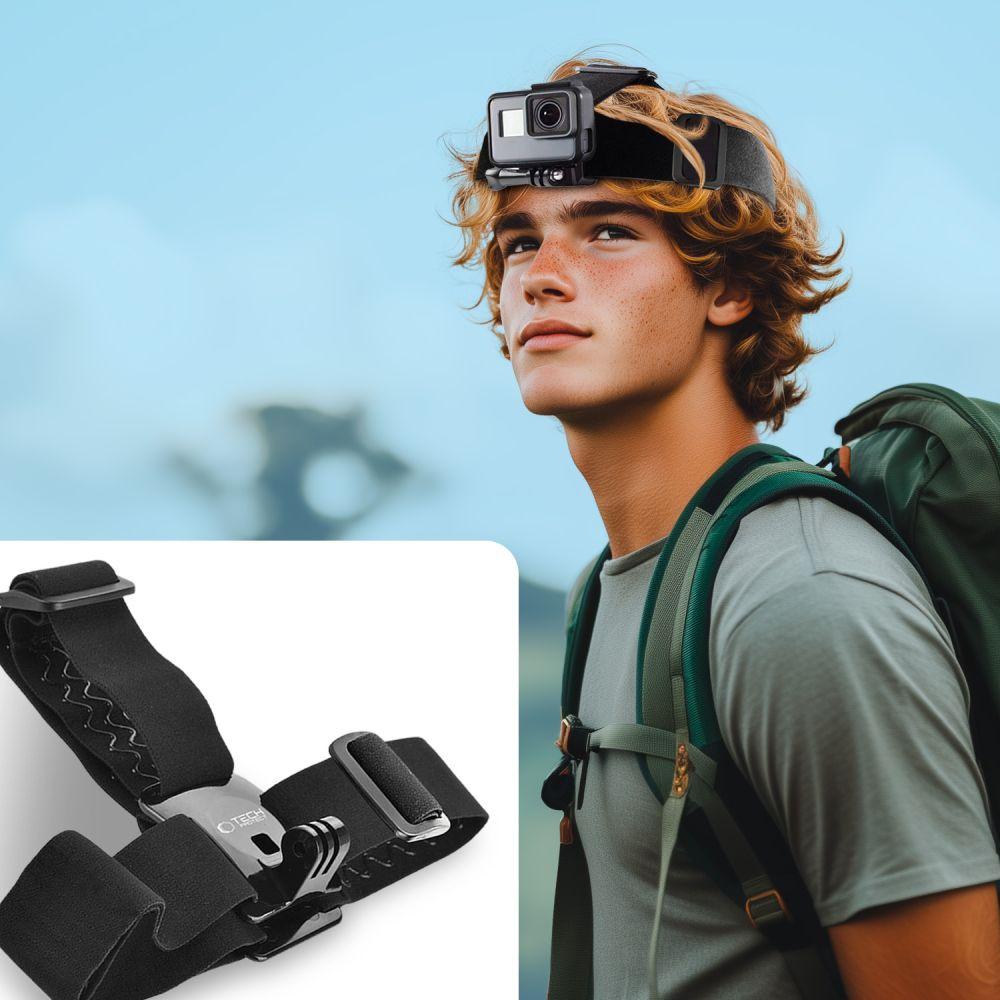 Stirnband für GoPro DJI GA100 Action-Kamera Kopfhalterung - Schwarz