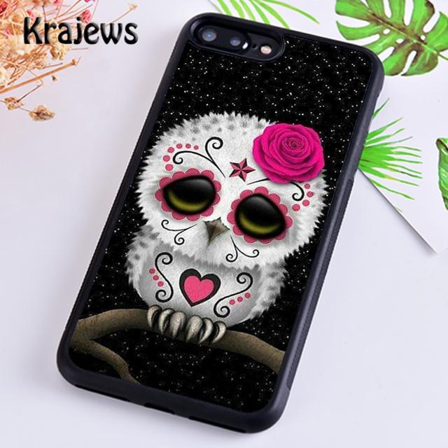Cute Day Of The Dead Skull Owl Phone Case Cover For iPhone 17 Air 16 15 14 plus 12 13 pro max coque Fundas