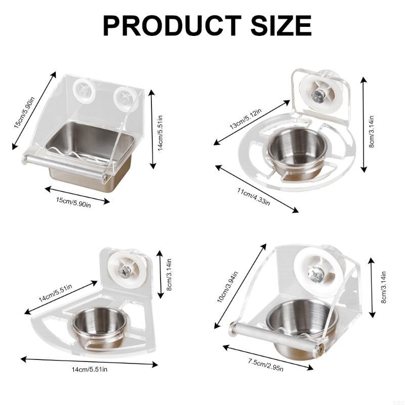 Large Capacity Bird Feeders Hygienic Bird Feeding Bowl Bird Feeders Water Drinker for Budgies and Small Birds X3UC