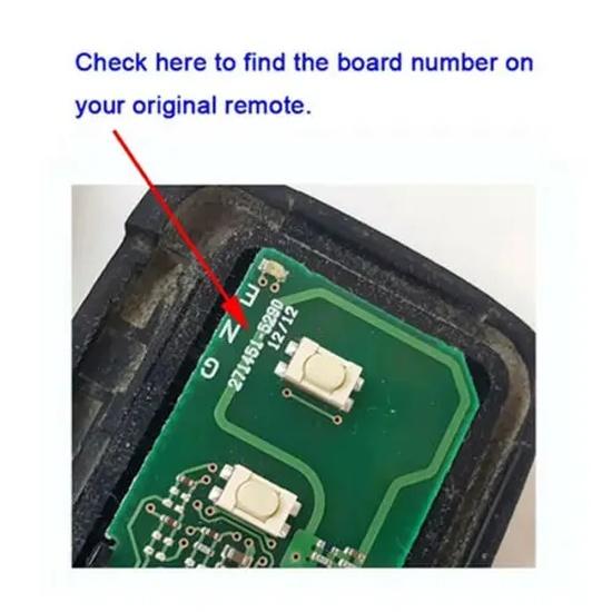 3 Buttons 314MHz Keyless Go Smart Prox Remote Key Fob for Toyota 4Runner Prius C V Venza 2010 2012-2016 271451-5290 HYQ14ACX