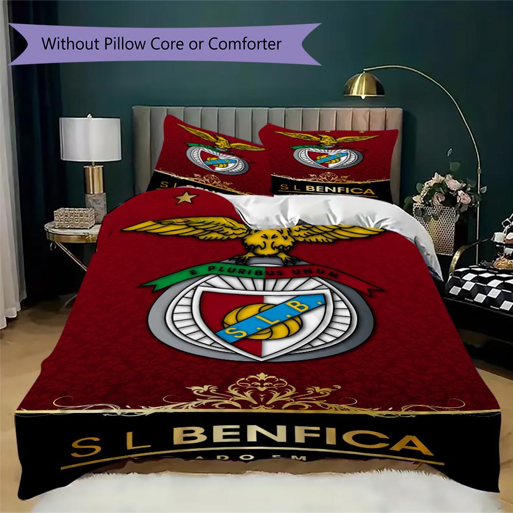 Cozy Benfica FC Style Pattern Bedding,Quilt Set Quilt Cover Pillowcase Home Birthday Gift (1*duvet Cover+2*pillowcase,without core)XSJT0917480