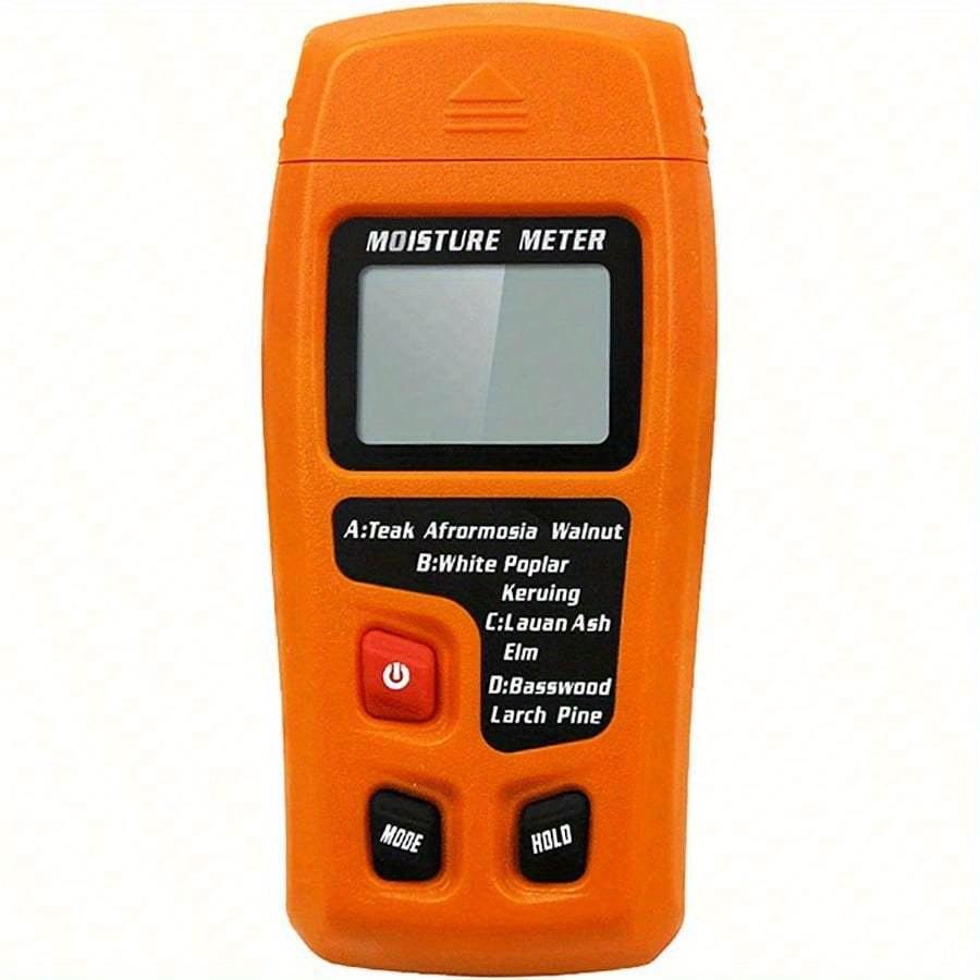 Digital Wood Moisture Meter Wood Humidity Tester Hygrometer Timber Damp Detector Large LCD Display (Grey)