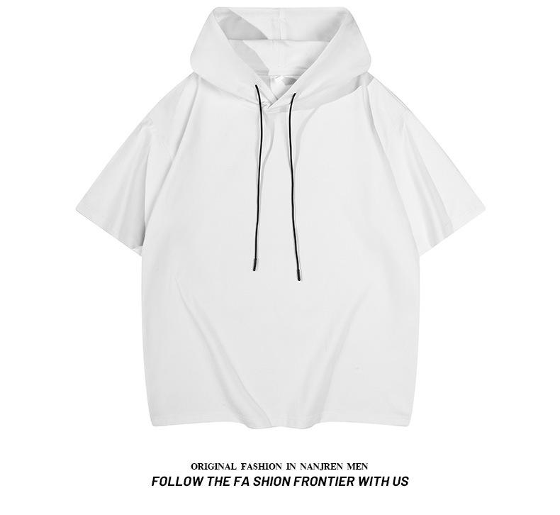 Men's Summer Quick-Drying Short-Sleeve Hooded Sports Top
