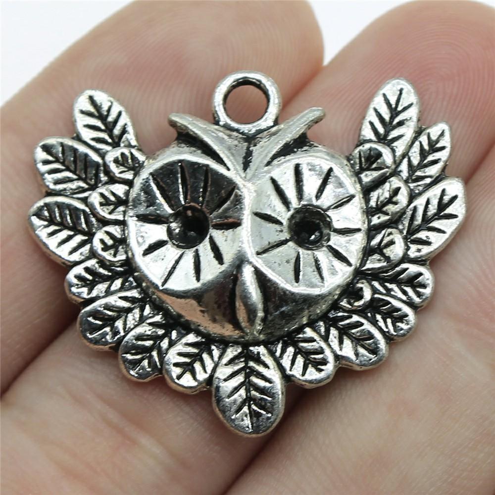 5pcs Charms Owls Antique Silver Color Owl Charms For Jewelry Making Charms Birds Jewelry Findings DIY