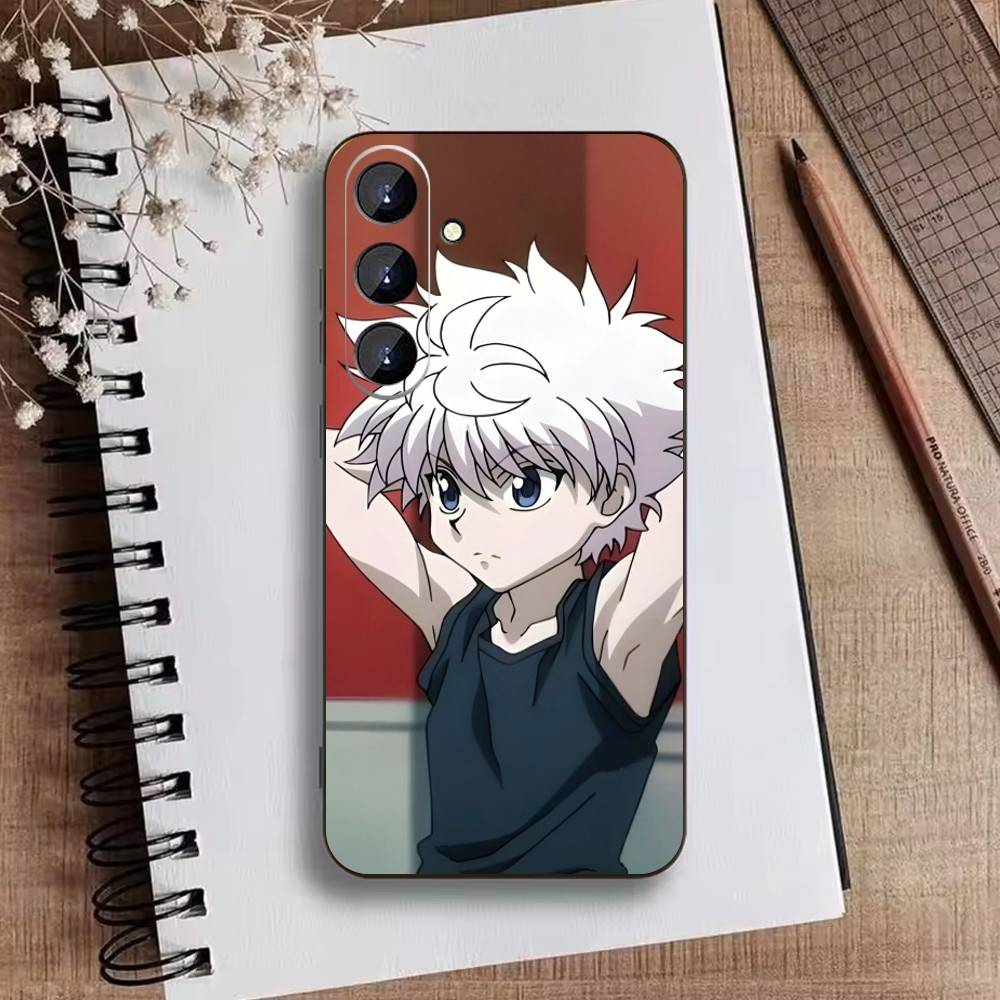 

K-Killua Zoldyck H-Hunter X Hunter Phone Case For Samsung Galaxy A73,A21s,A22,A31,A52,A53,A71,A41Soft Black Shell Samsung a21