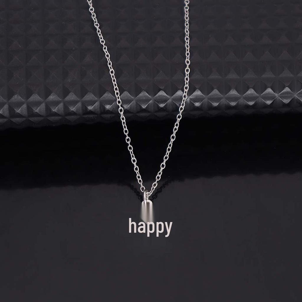 Sun Smiley Face Stainless Steel Pendant Necklace - Personalized Versatile Clavicle Chain