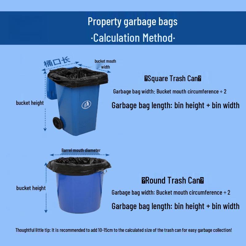 Flat-Bottom Roll Garbage Bags