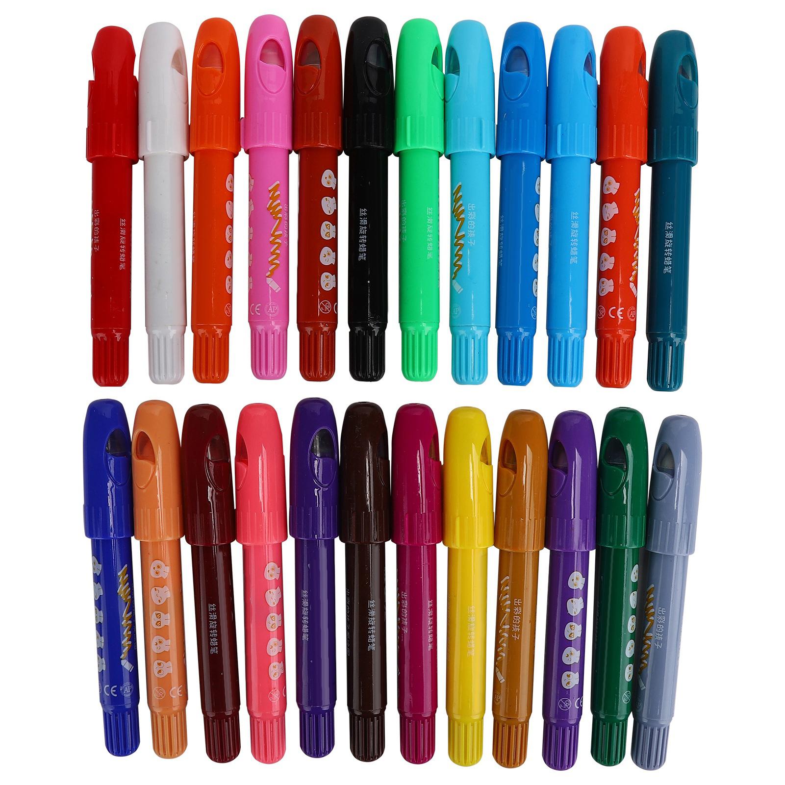 

Вращающиеся восковые мелки, красочные, моющиеся, детские граффити, инструменты для рисования, 24 цвета