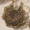 1 Pair Vintage Bronze Earrings for Women, Multi-Layer Hollow Pattern Hook Earrings, Bohemian Ethnic Style Drop Earrings for Jewelry Gift