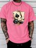 2026 Summer New Style Unisexs Pure Cotton Tshirt with Simple Poker Pattern Print Street Casual Fashion Comfortable and Soft