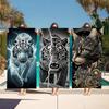 Towel Textile Bathrobe Black Beach Quick-Drying And Lightweight Tiger Portable White Camping Lion Swim Pool Travel