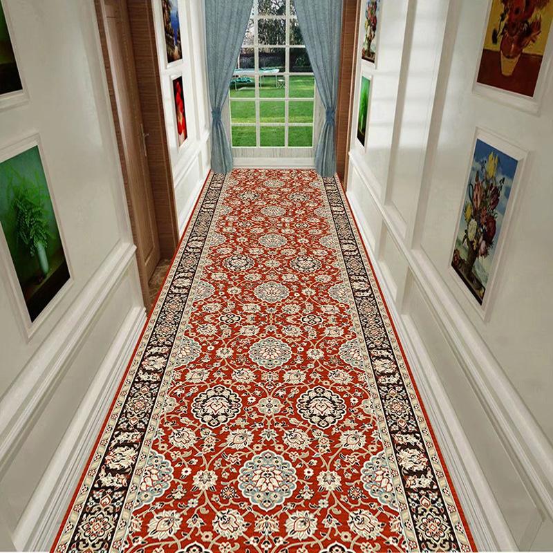 Living Room Retro Floor Mat Carpet Bedroom Full Bed Bedside Crawling Mat Coffee Table Entrance Door Mat